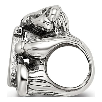 Sterling Silver Kids Letter A Bead – view 4