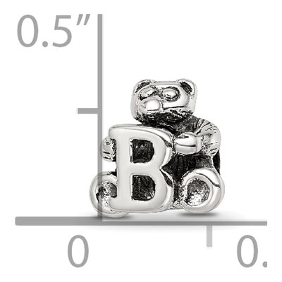 Sterling Silver Kids Letter B Bead – view 6