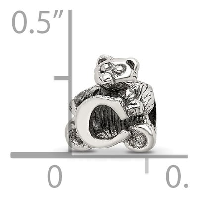 Sterling Silver Kids Letter C Bead – view 6