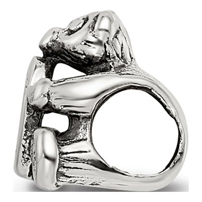 Sterling Silver Kids Letter D Bead – view 4