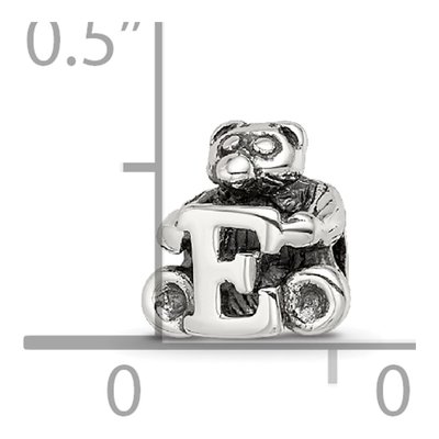 Sterling Silver Kids Letter E Bead – view 6