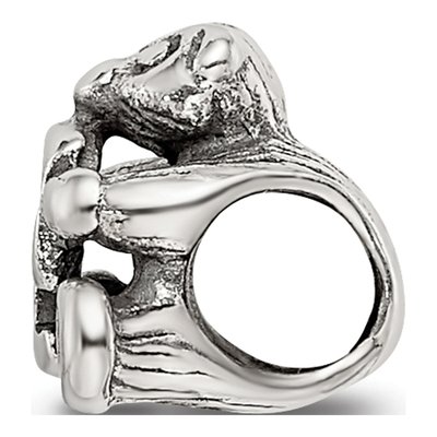 Sterling Silver Kids Letter F Bead – view 4