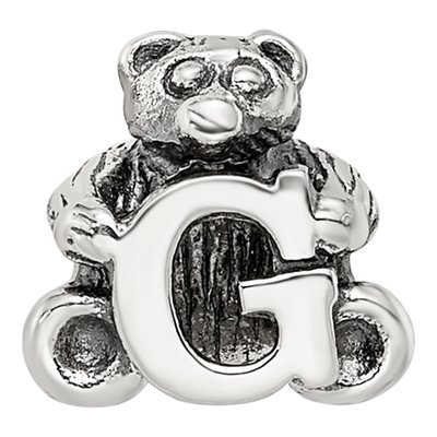 Sterling Silver Kids Letter G Bead – view 5