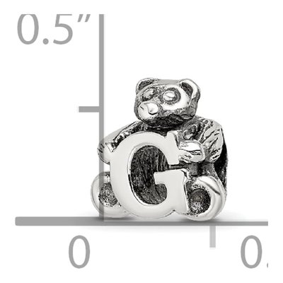 Sterling Silver Kids Letter G Bead – view 6