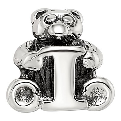 Sterling Silver Kids Letter I Bead – view 5