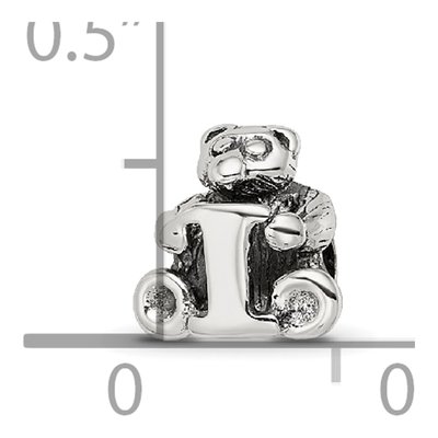 Sterling Silver Kids Letter I Bead – view 6