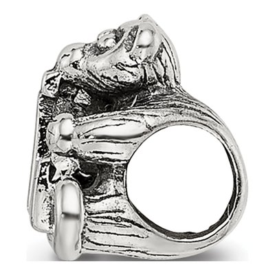 Sterling Silver Kids Letter L Bead – view 4