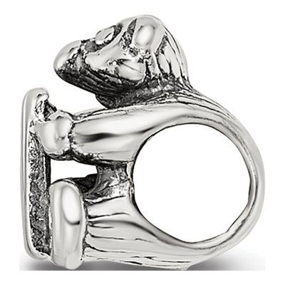 Sterling Silver Kids Letter N Bead – view 4