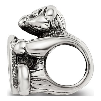 Sterling Silver Kids Letter O Bead – view 4