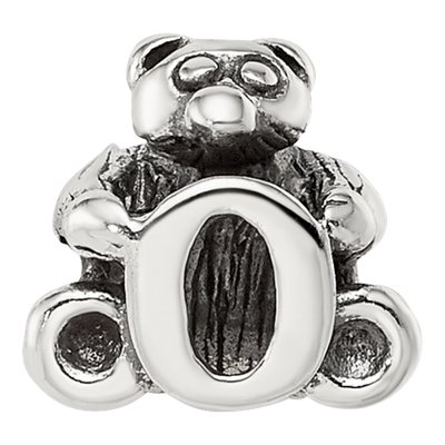 Sterling Silver Kids Letter O Bead – view 5