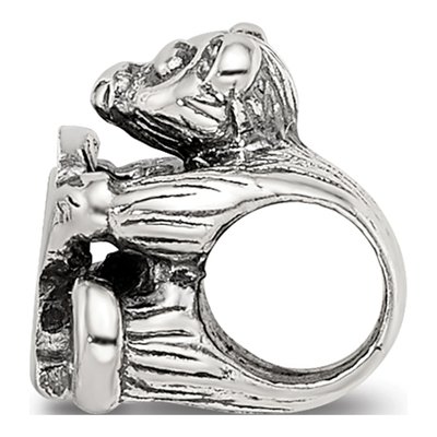 Sterling Silver Kids Letter R Bead – view 4