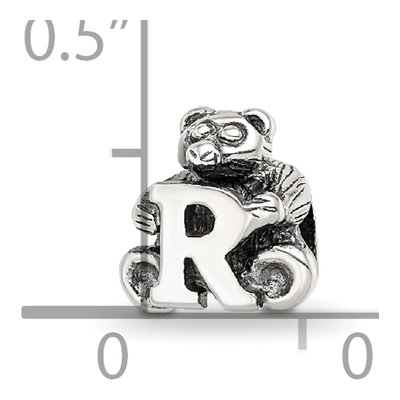 Sterling Silver Kids Letter R Bead – view 6