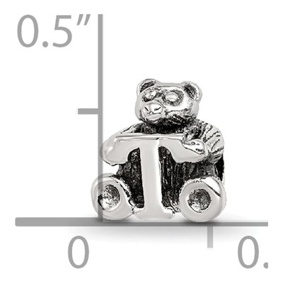 Sterling Silver Kids Letter T Bead – view 6