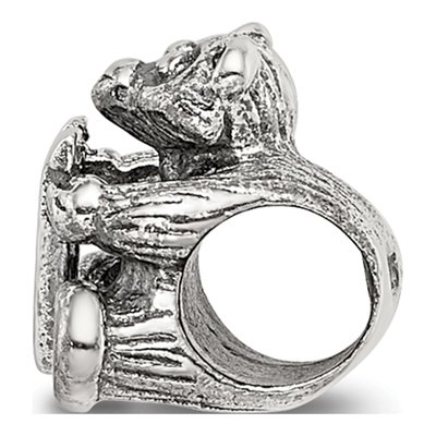 Sterling Silver Kids Letter U Bead – view 4