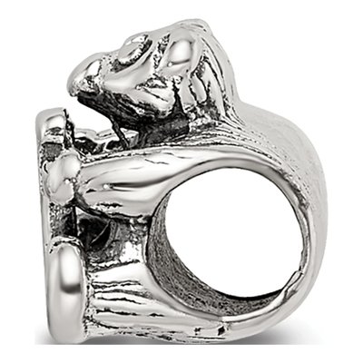 Kids' Sterling Silver Letter V Bead – view 4