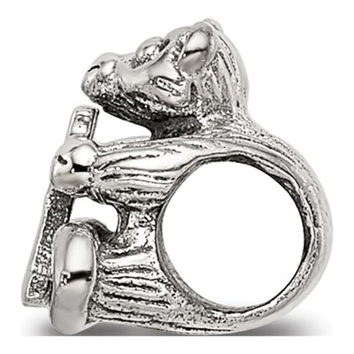 Sterling Silver Kids Letter X Bead – view 4