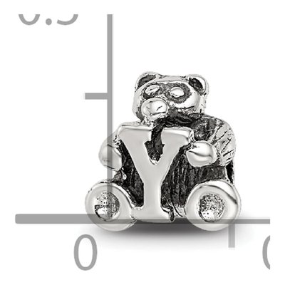 Sterling Silver Kids Letter Y Bead – view 5