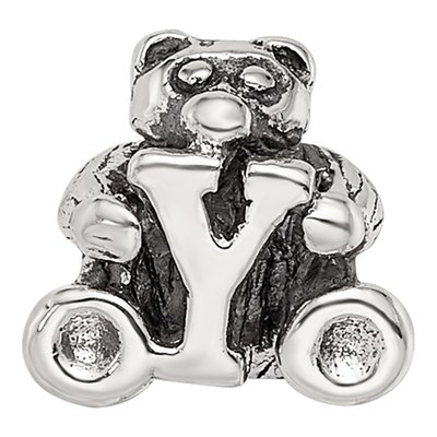 Sterling Silver Kids Letter Y Bead – view 6