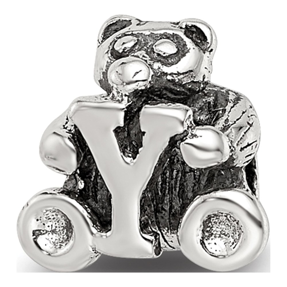 Sterling Silver Kids Letter Y Bead