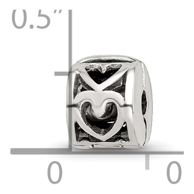 Sterling Silver Heart Clip Bead – view 6
