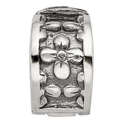 Sterling Silver Kids Floral Clip Bead – view 5
