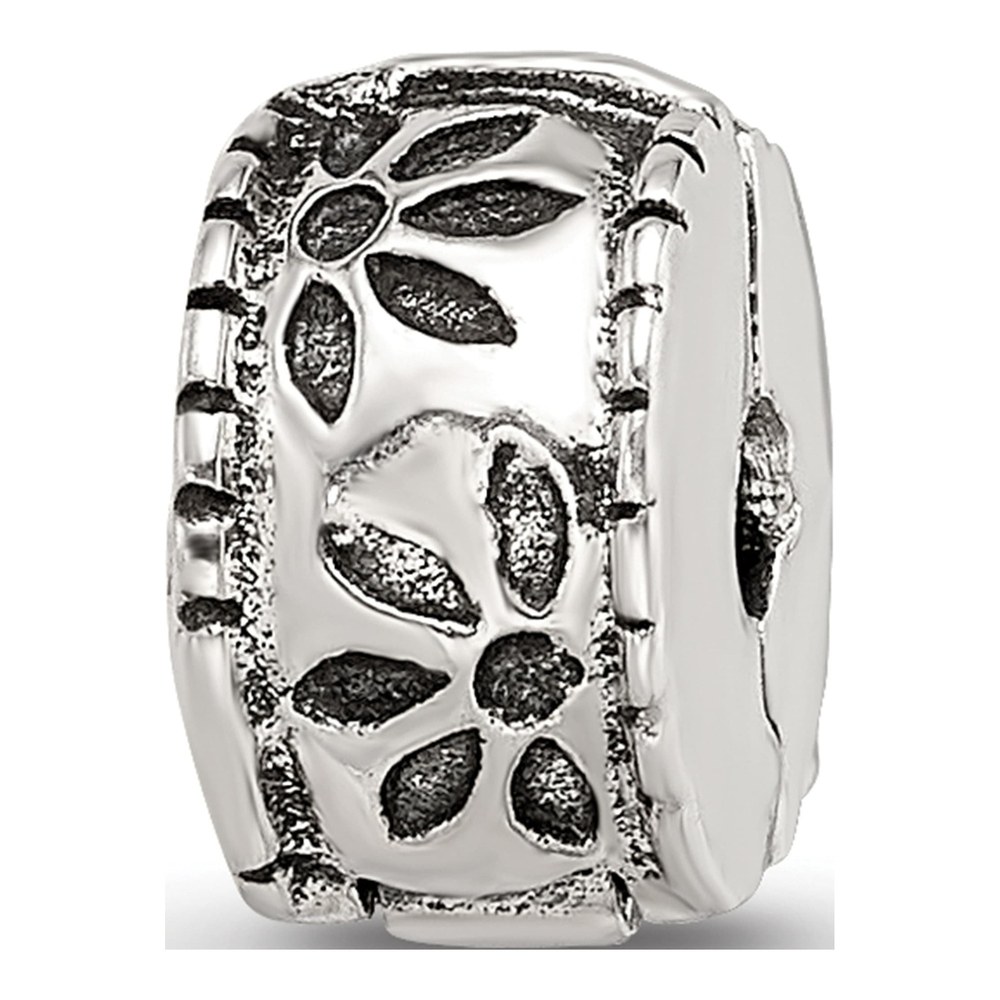 Sterling Silver Kids Floral Clip Bead