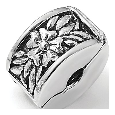 Sterling Silver Floral Clip Bead – view 7