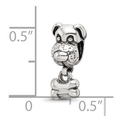Sterling Silver Kids Dog Bone Bead – view 5