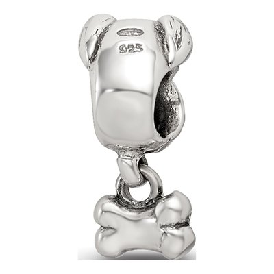 Sterling Silver Kids Dog Bone Bead – view 7