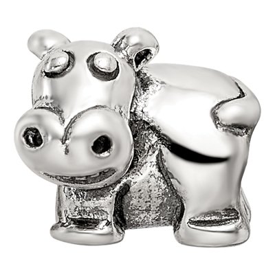 Sterling Silver Kids Hippo Bead – view 5