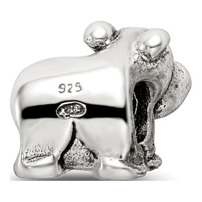Sterling Silver Kids Hippo Bead – view 7