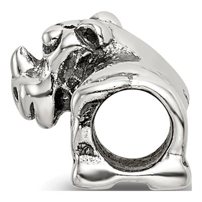 Sterling Silver Kids Rhino Bead – view 4