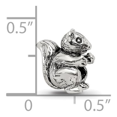 Sterling Silver Kids Squirrel Bead – view 8