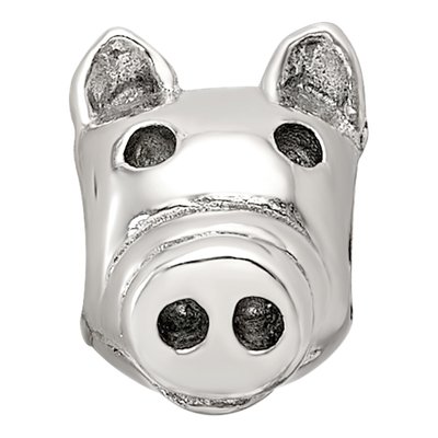 Sterling Silver Kids Pig Bead – view 5