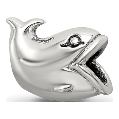 Sterling Silver Kids Whale Bead