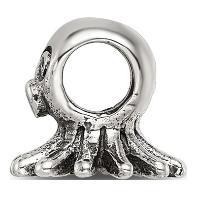 Sterling Silver Kids Octopus Bead – view 4
