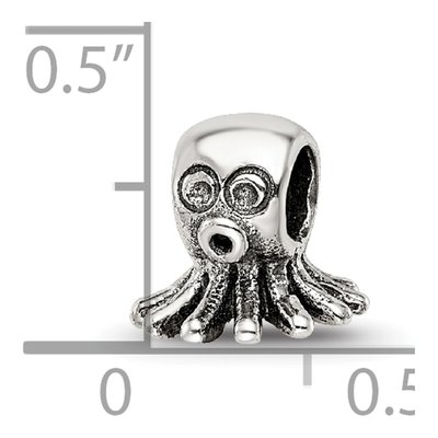 Sterling Silver Kids Octopus Bead – view 6