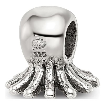 Sterling Silver Kids Octopus Bead – view 7