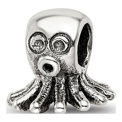 Sterling Silver Kids Octopus Bead