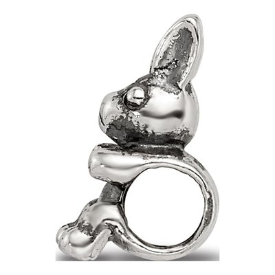 Sterling Silver Kids Bunny Bead – view 4