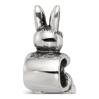 Sterling Silver Kids Bunny Bead – view 7