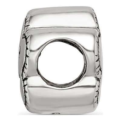 Sterling Silver Kids Smiley Flower Bead – view 4