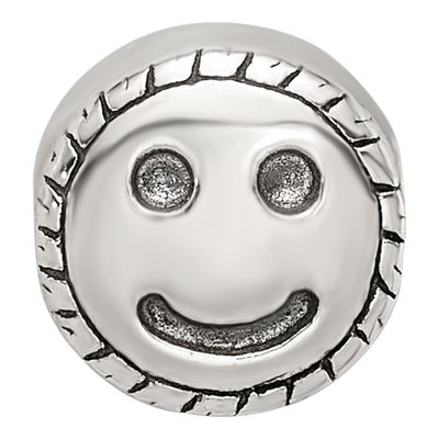 Sterling Silver Kids Smiley Face Bead – view 5