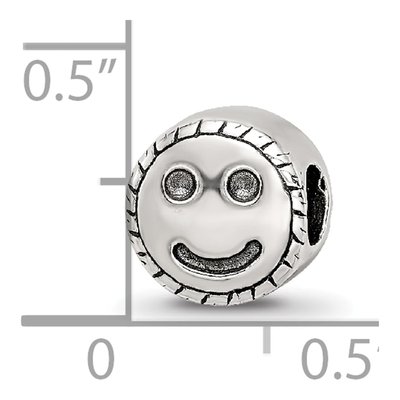 Sterling Silver Kids Smiley Face Bead – view 6
