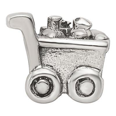 Sterling Silver Kids Shopping Cart Bead – view 6