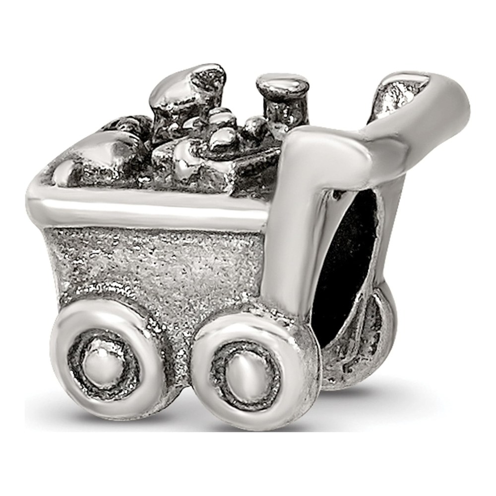 Sterling Silver Kids Shopping Cart Bead