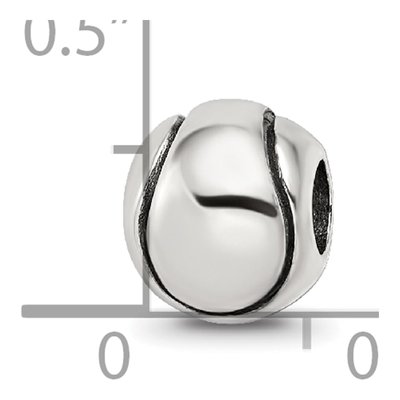 Sterling Silver Kids Tennis Ball Bead – view 7