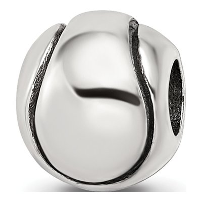 Sterling Silver Kids Tennis Ball Bead