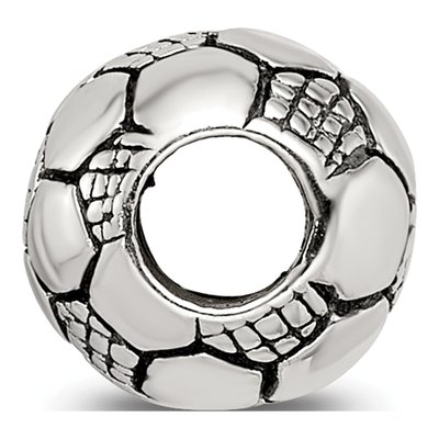 Sterling Silver Kids Soccer Ball Bead – view 4