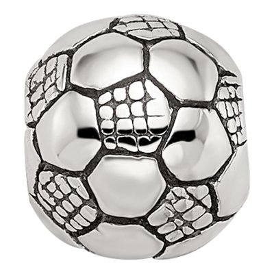 Sterling Silver Kids Soccer Ball Bead – view 5